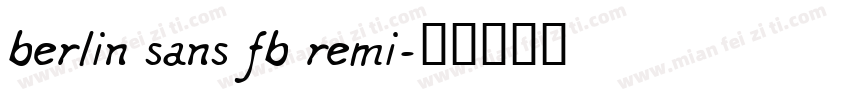 berlin sans fb remi字体转换